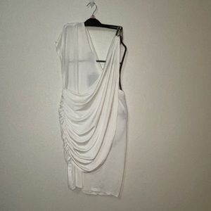 Beach bikini dress greek goddess style wrap shoulder rhinestones